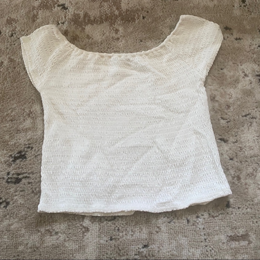 Brandy melville off the shoulder white top